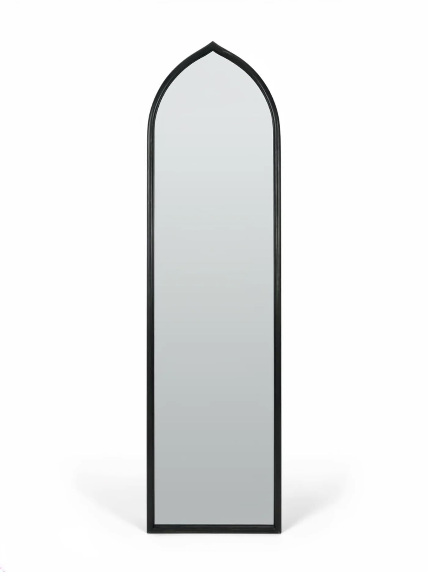 12 x 50 Black Slim Arched Mirror