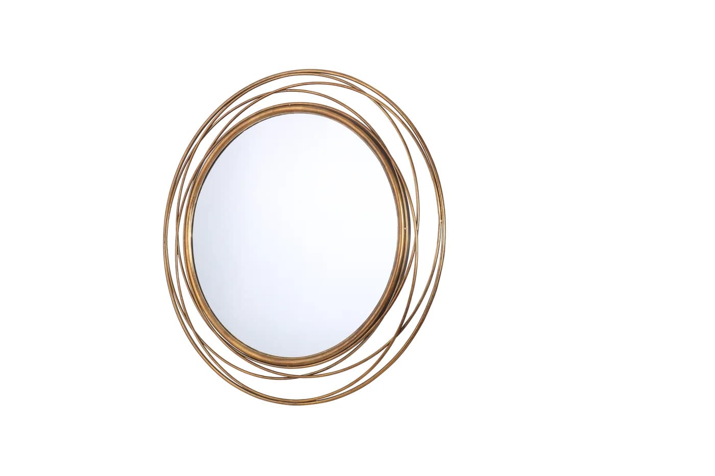 36 Inch Gold Round Decorative Mirror gallery image
