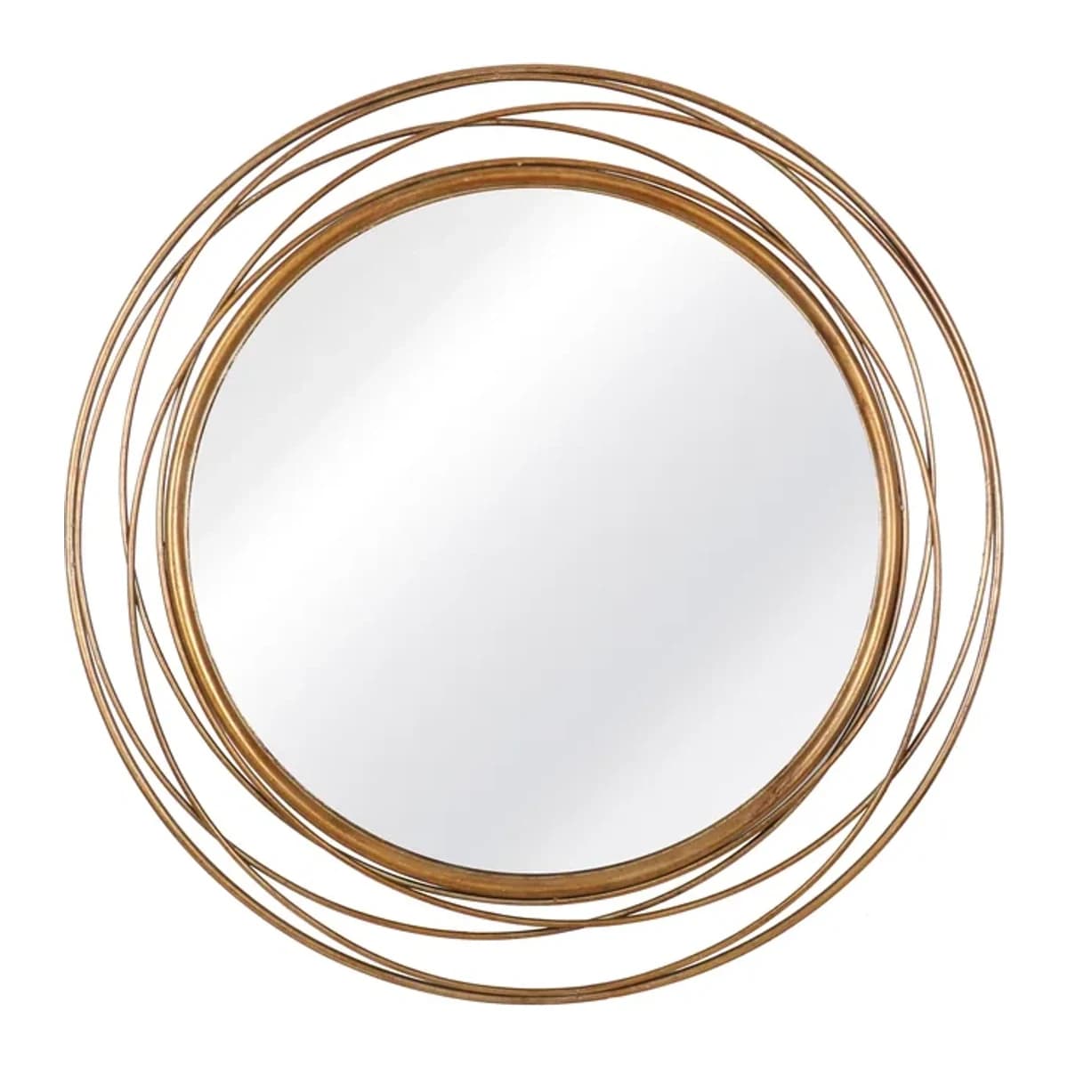 36 Inch Gold Round Decorative Mirror