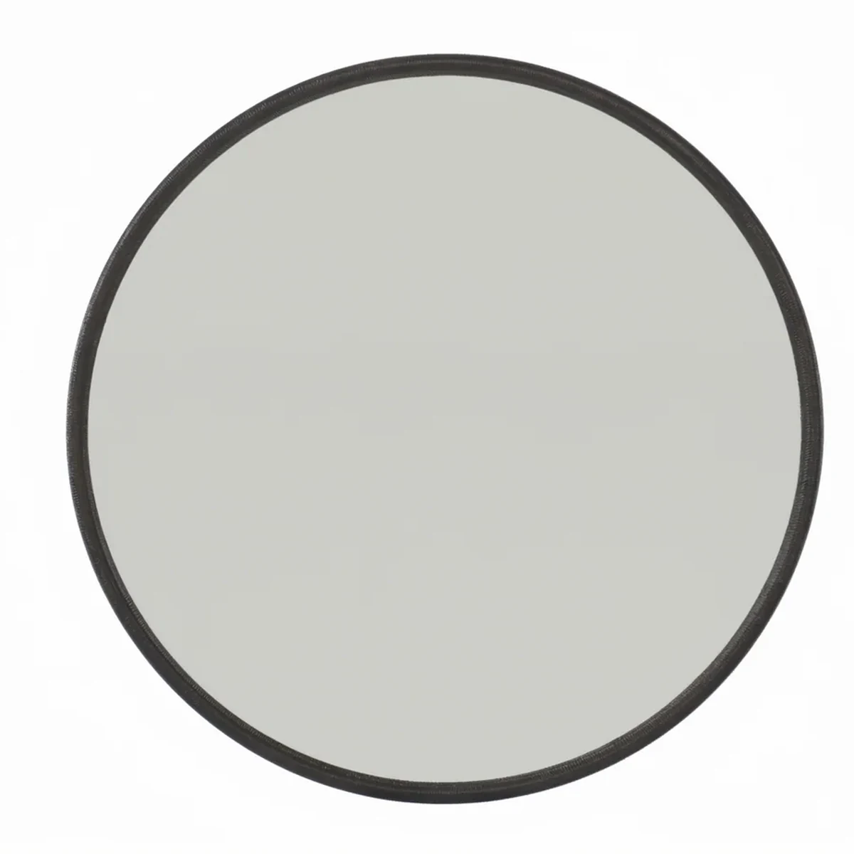 39 Black Plaster Effect Round Mirror