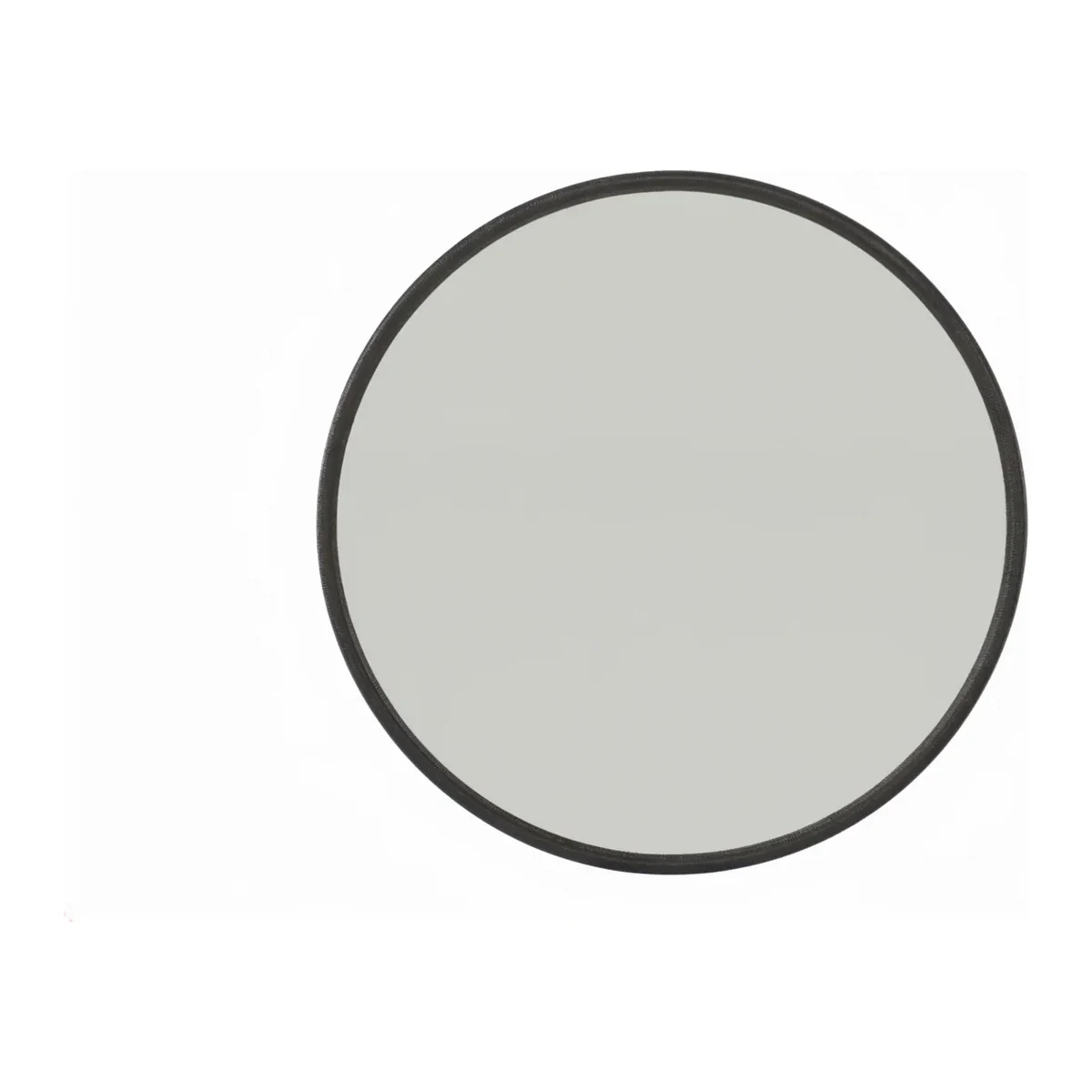 39 Black Plaster Effect Round Mirror