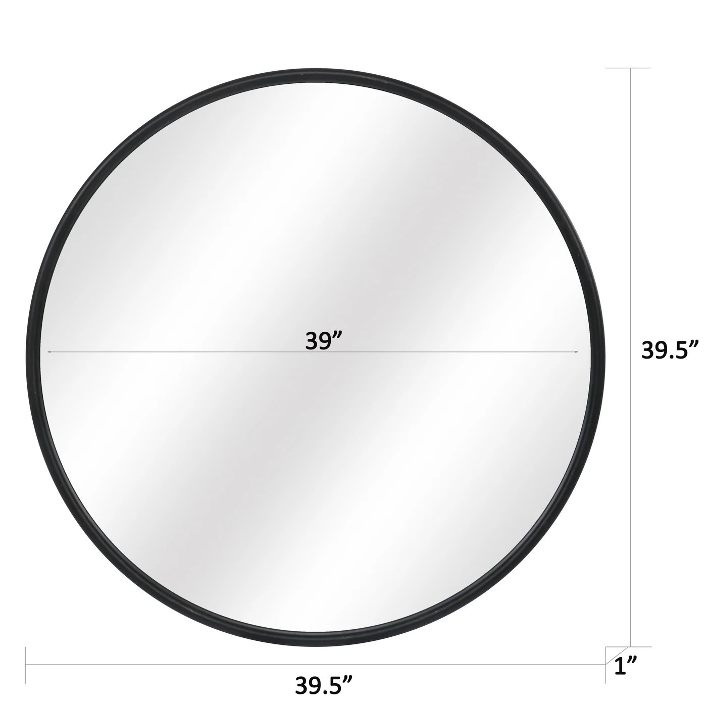 39 Black Round Mirror gallery image