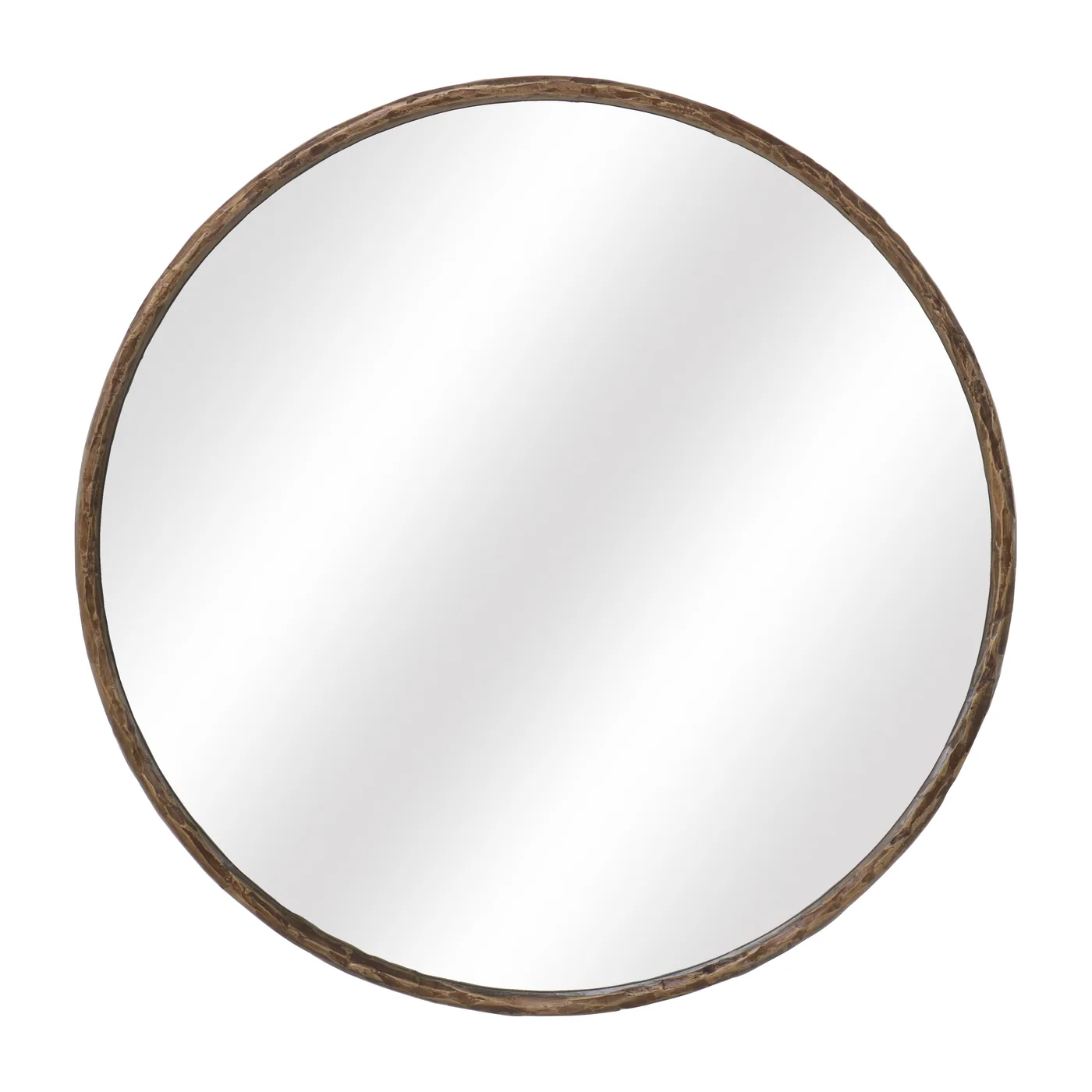 39 Bronze Plaster Effect Round Mirror