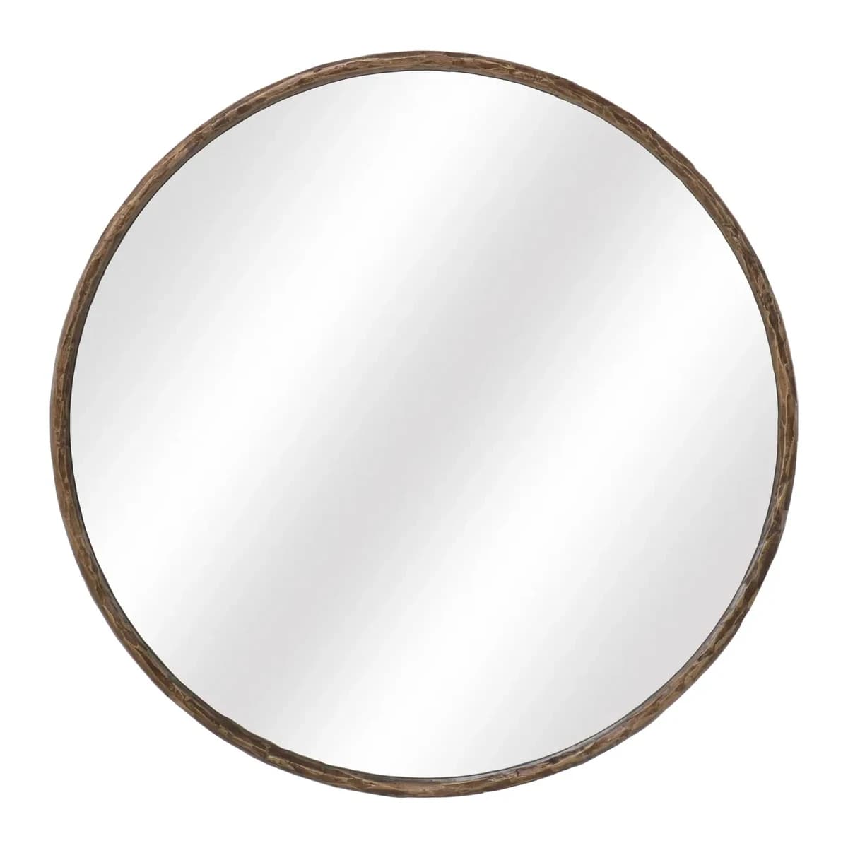39 Bronze Plaster Effect Round Mirror