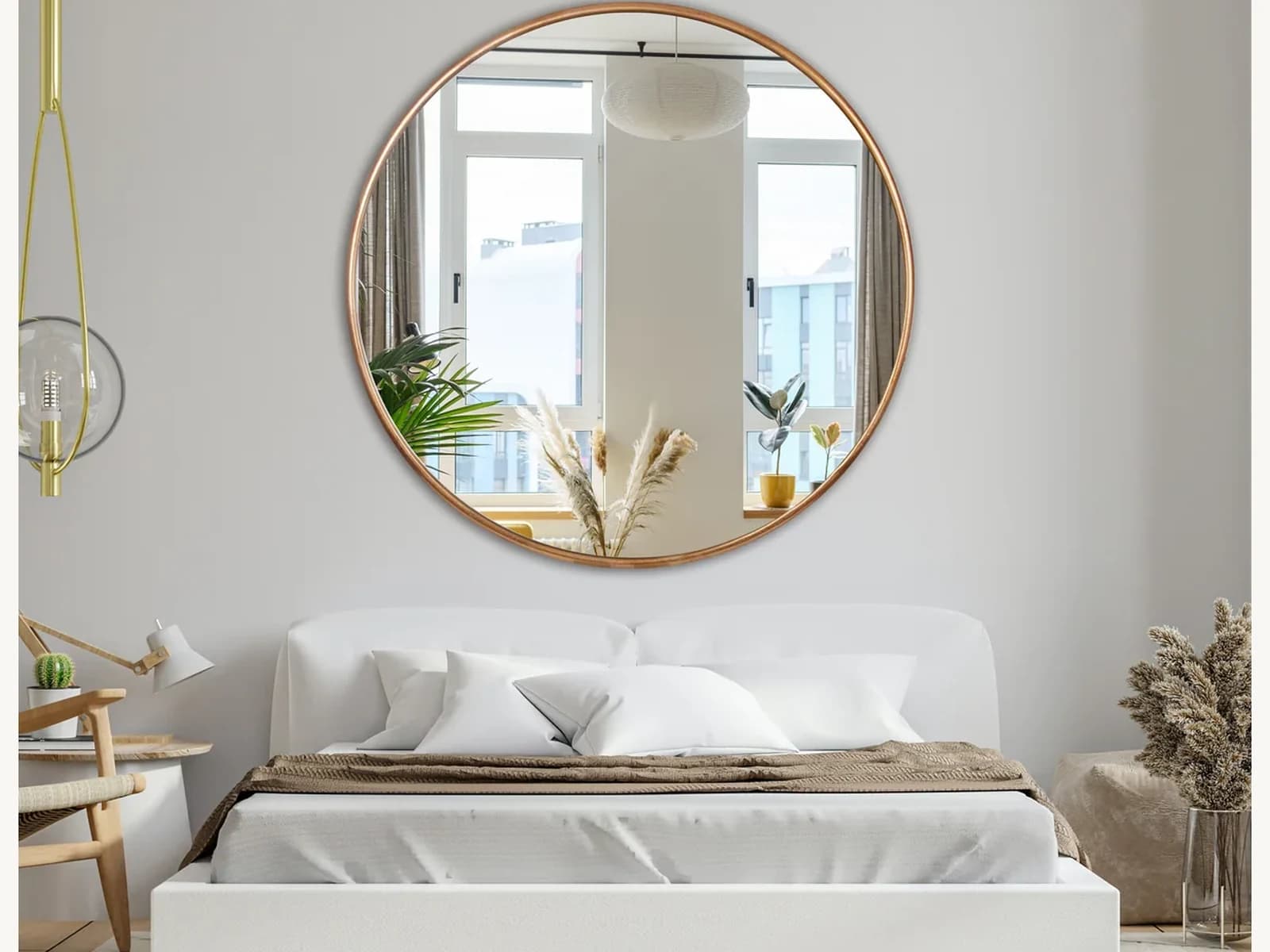 47 Gold Round Mirror gallery image