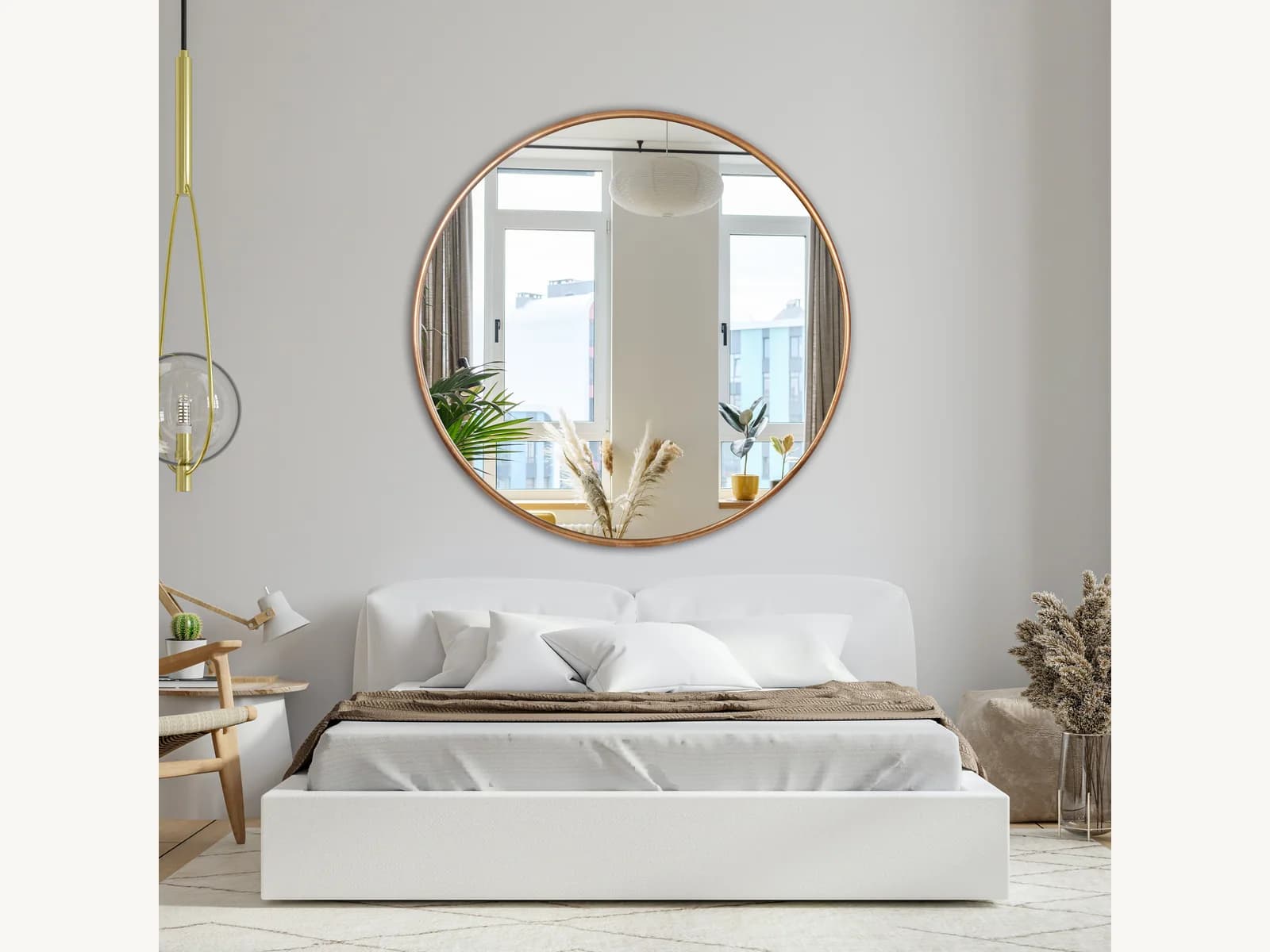 47 Gold Round Mirror gallery image