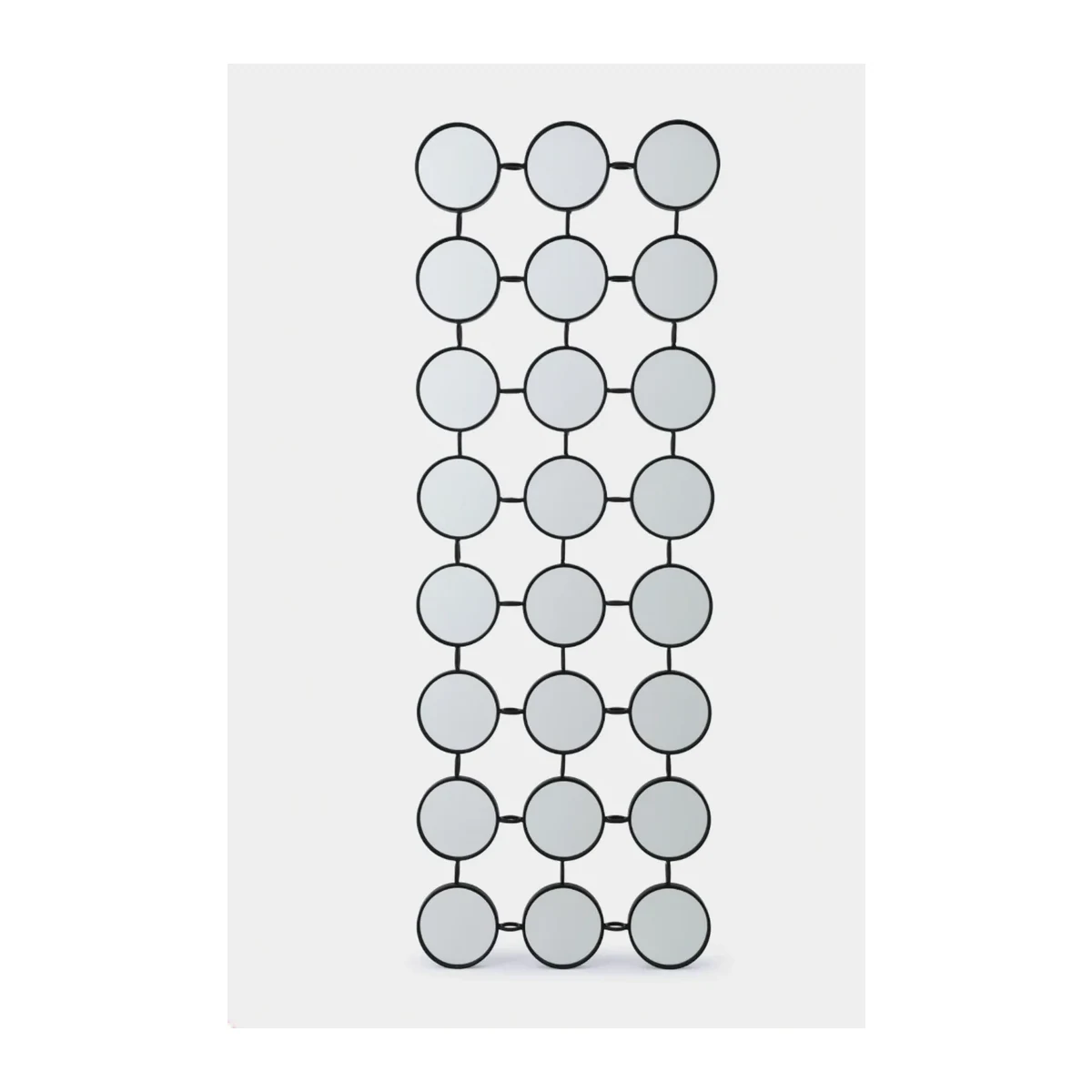 Black Mini Round Chain Mirror