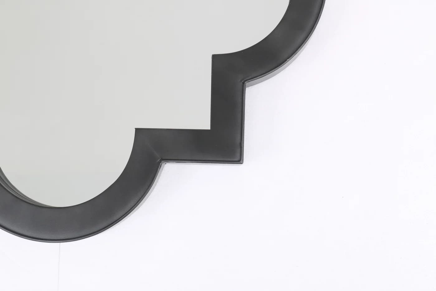 Black Quatrefoil Wall Mirror gallery image