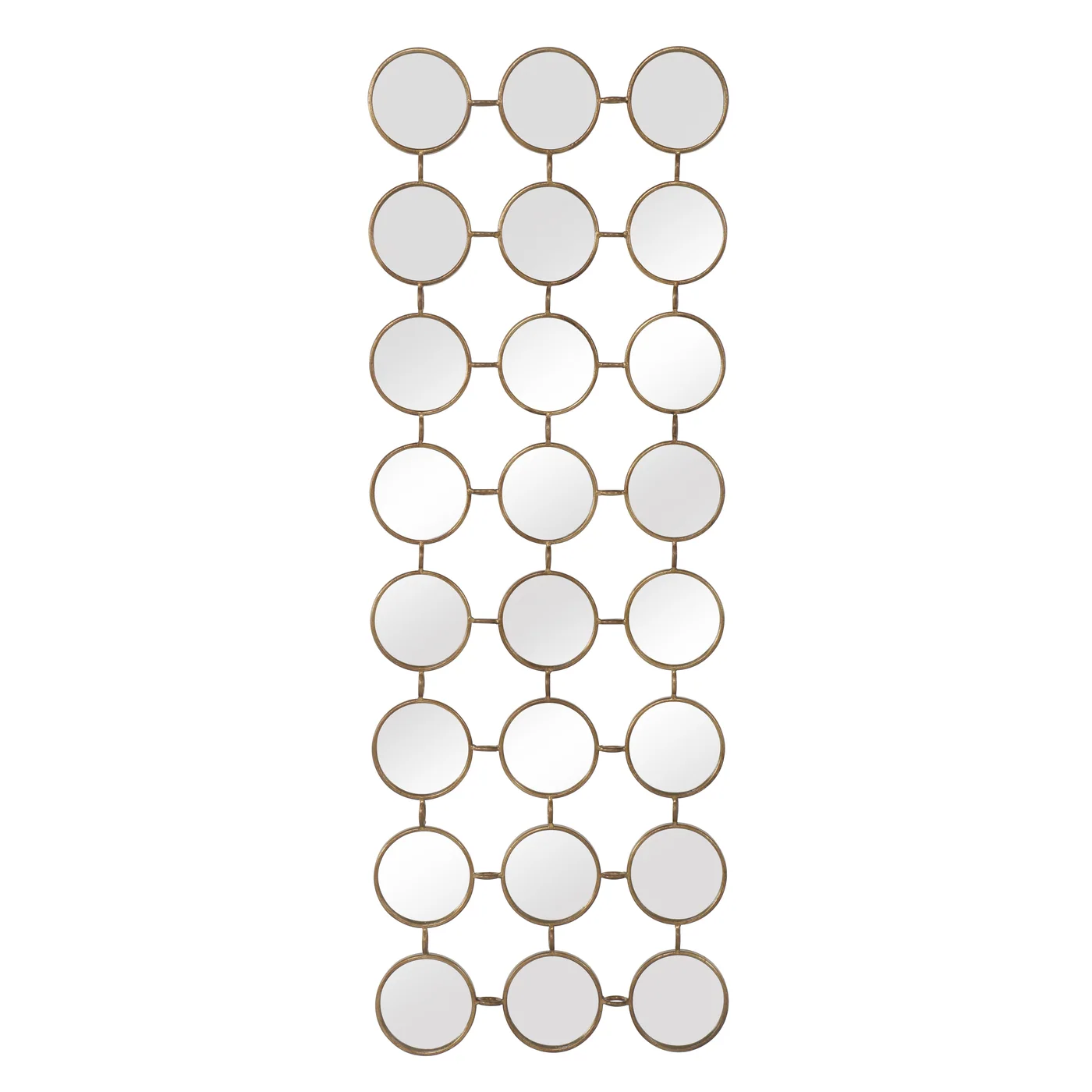 Gold Mini Round Chain Mirror