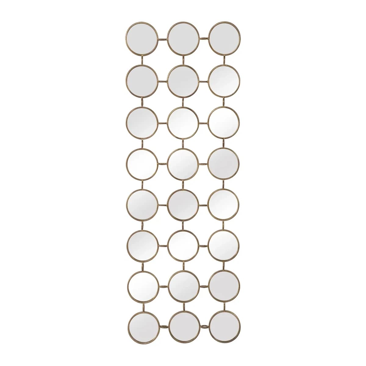 Gold Mini Round Chain Mirror