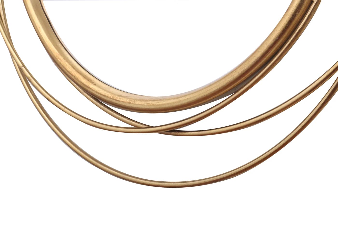 43.3 x 17.3 Inch Overlapping Round Wall Mirror frame close-up