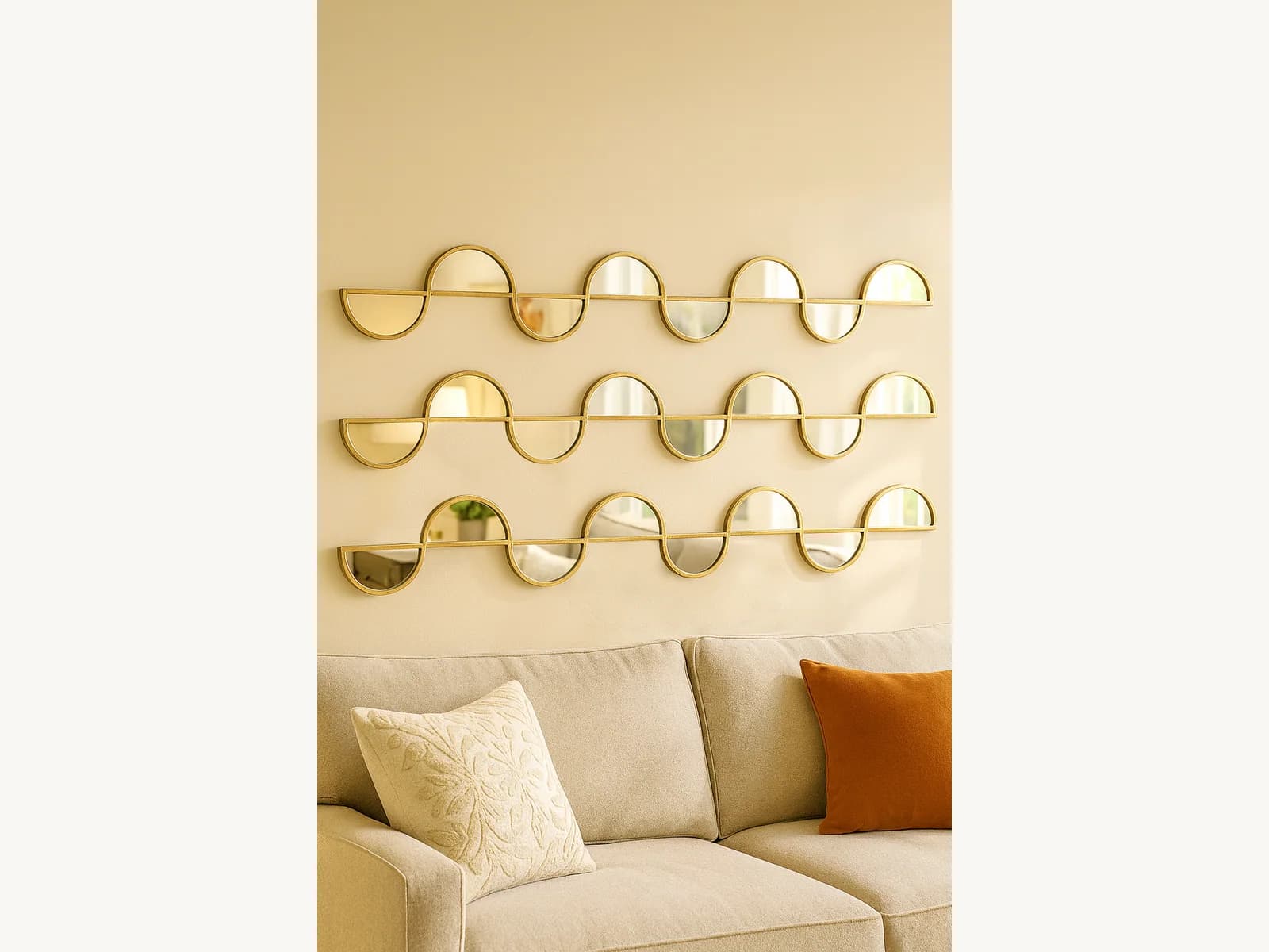 Gold S Shape Mirror Set gallery image