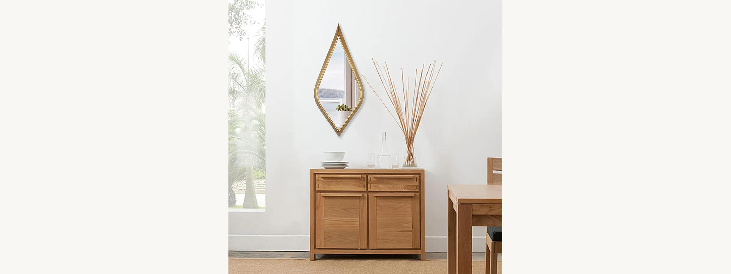 Gold Teardrop Mirror gallery image