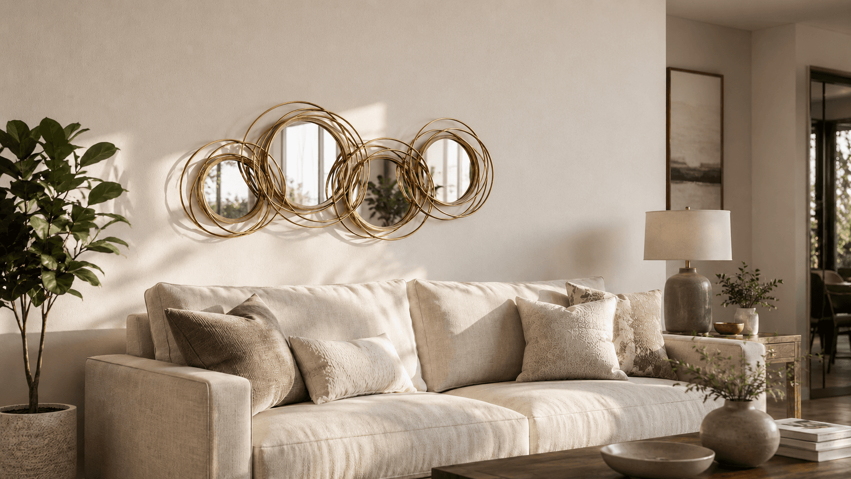 Irregular Four Circle Mirror gallery image