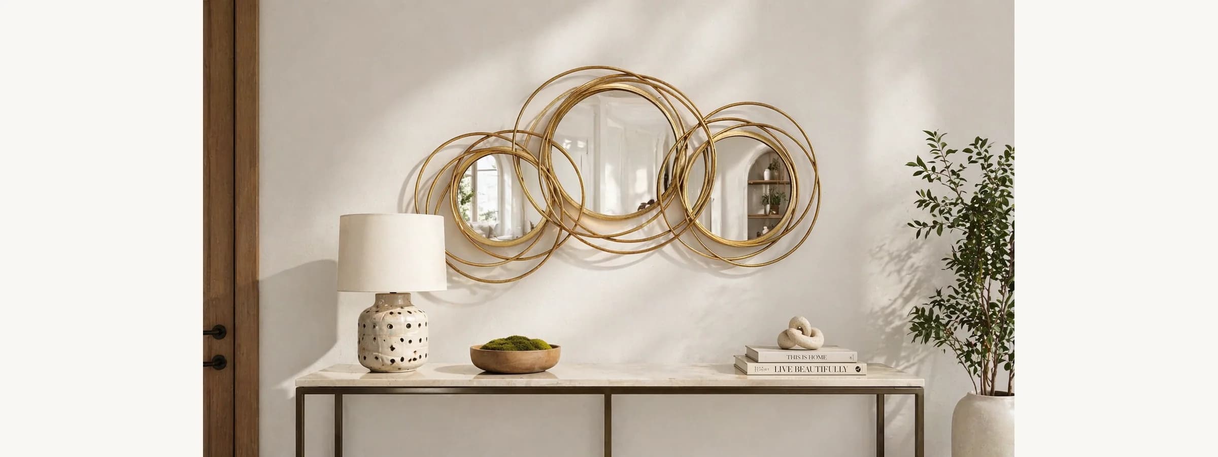 Irregular Three Circle Mirror gallery image