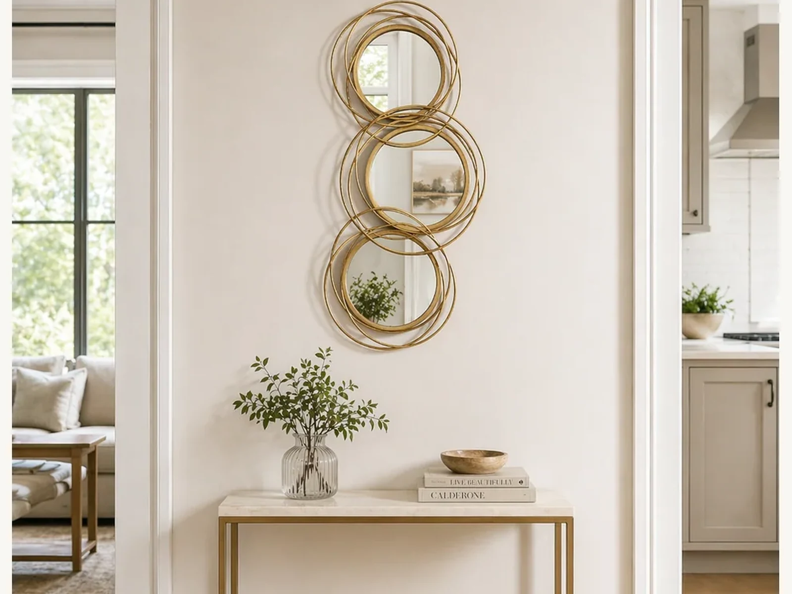 Irregular Three Circle Mirror gallery image
