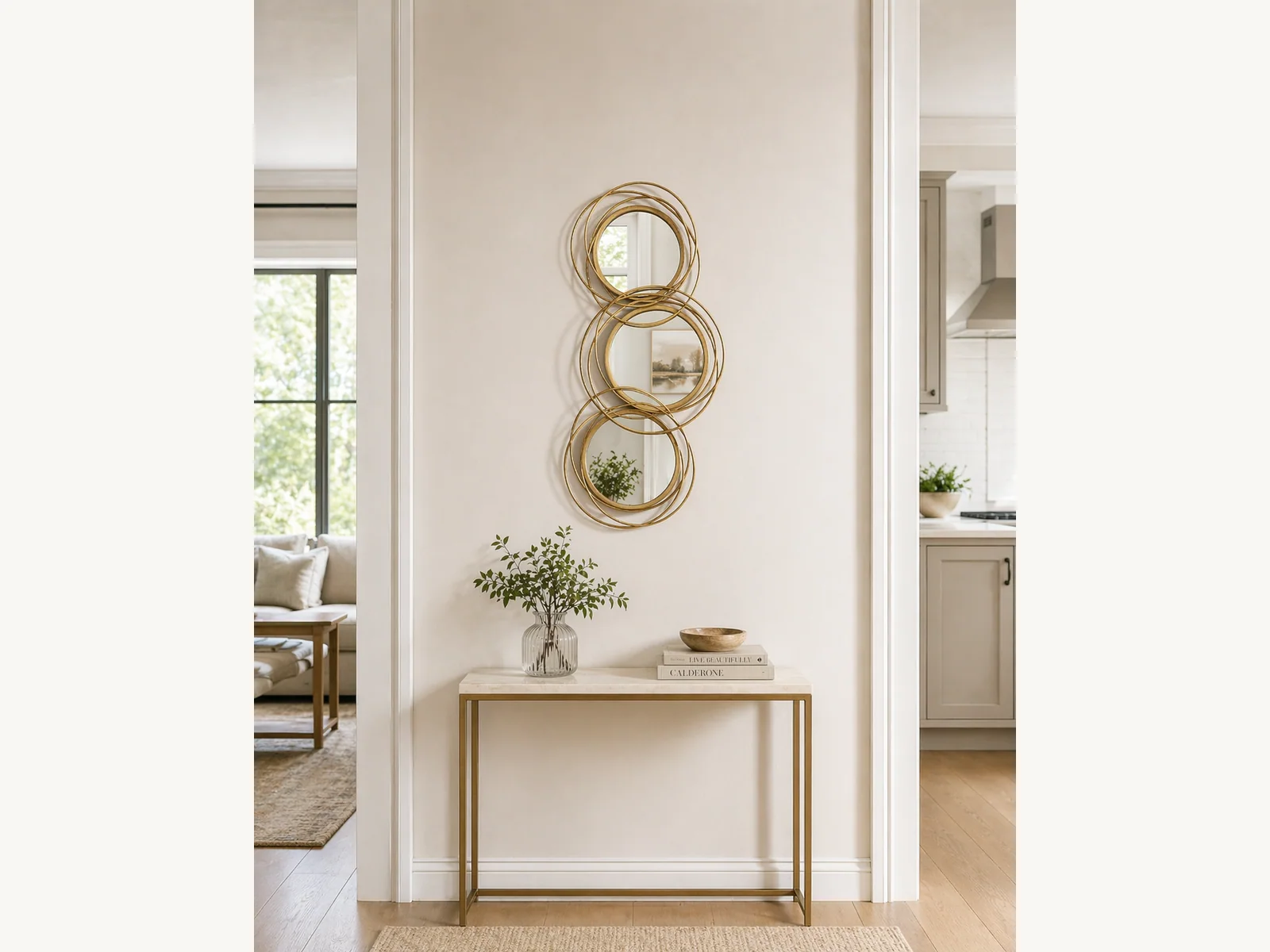 Irregular Three Circle Mirror gallery image