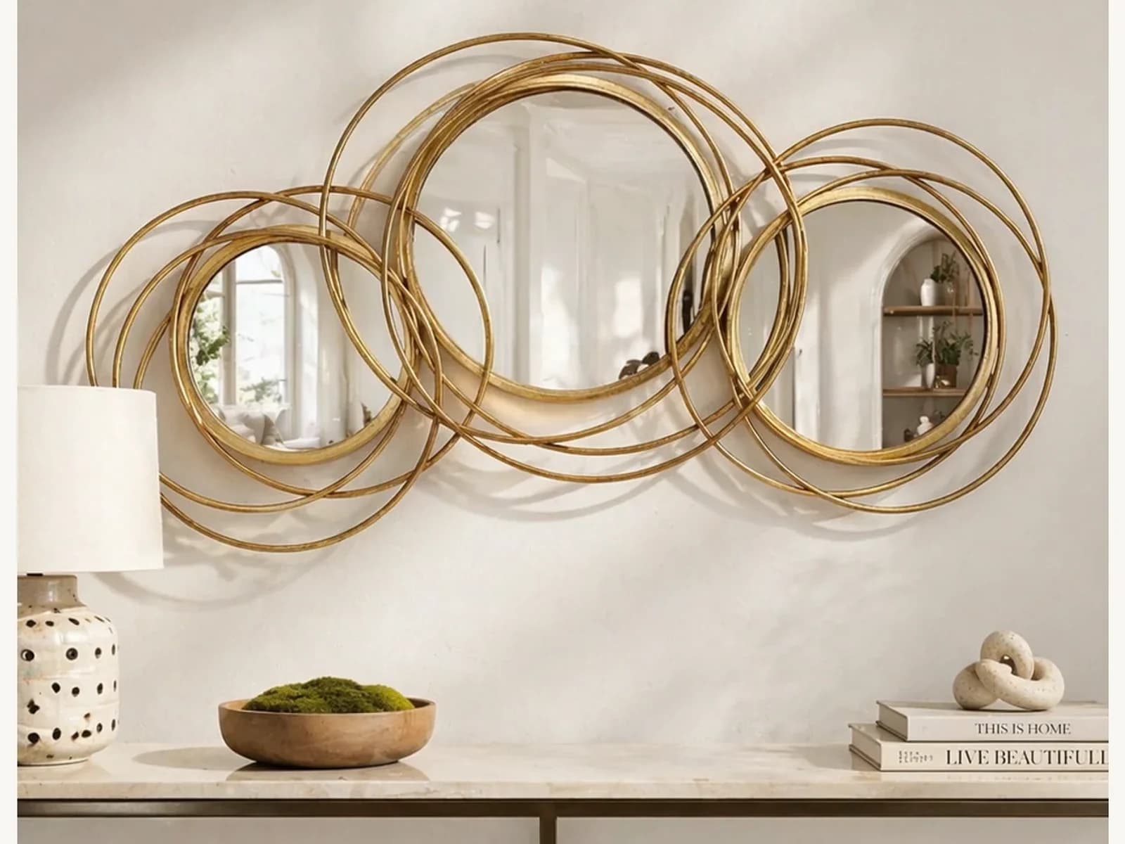 Irregular Three Circle Mirror gallery image